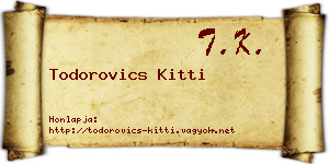 Todorovics Kitti névjegykártya