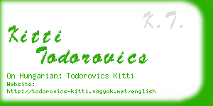 kitti todorovics business card
